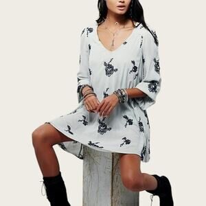 EUC | Free People | Emma Austin Tunic Swing Mini Dress | Gray | Large